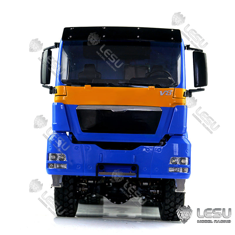 LESU 1/14 Metal Remote Controlled TGS Three-way Transmission Dumper Truck Hydraulic Lights Sound System ESC Servo