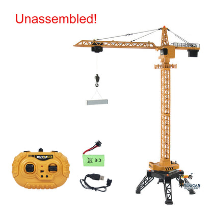 HUINA Radio Lifting Tower Crane Model 1/14 Ready-To-Go 12CH 585 2.4G Remote Controller Battery Movable Crane Body Rotary