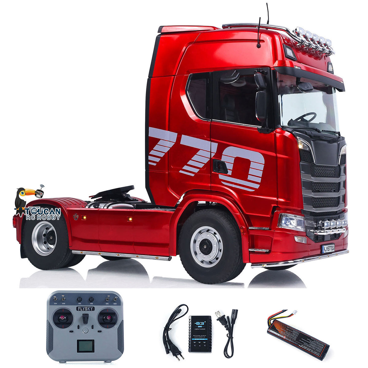 TOUCAN RC HOBBY KABOLITE 1/14 Remote Control Tractor Truck 770S 100 4X2 RC Lorry Car 2Speed Transmission Differential Locks RTR Sound