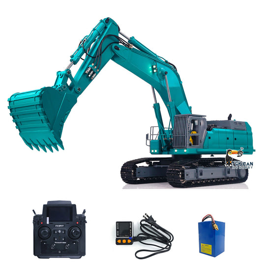 55KG! 395F 1/12 Metal RC Tracked Excavator Remote Control Hydraulic Digger 2830 Brushless Motor Dual Pump System Flysky Radio
