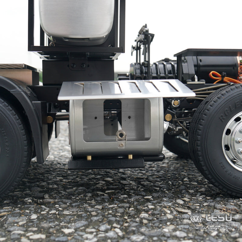 LESU 1/14 8x8 Metal Chassis for 3363 Low Roof RC Tractor Truck 3 Speed Transmission SAVOX 1251 Steering Servo 540 Brushed Motor for RC builder