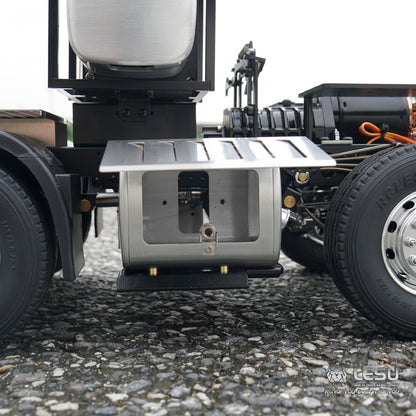 LESU 1/14 8x8 Metal Chassis for 3363 Low Roof RC Tractor Truck 3 Speed Transmission SAVOX 1251 Steering Servo 540 Brushed Motor for RC builder