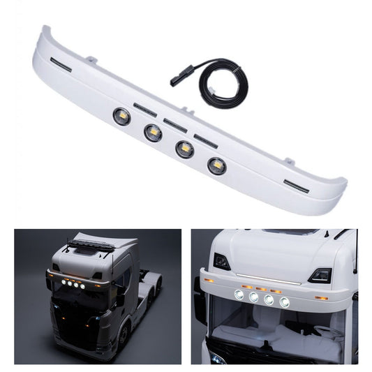 Plastic Sun Visor 5-9V LED Light for 1/14 Remote Control Tamiya Tractor Truck SC 770S 6X4 4X2 56373 RC Lorry Car Upgrade Part