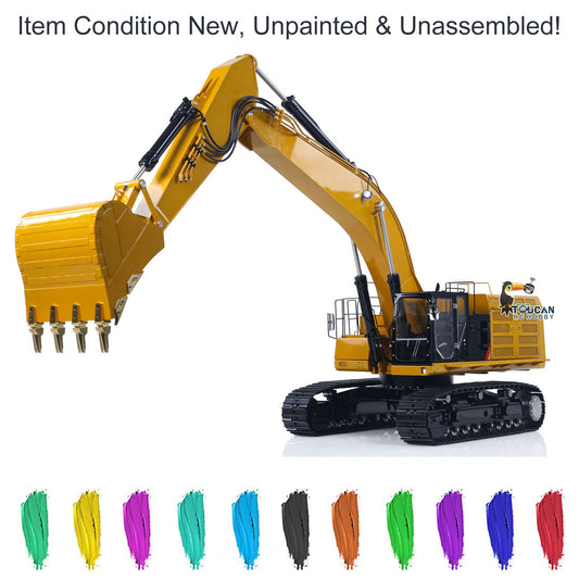 Metal LESU C374F KIT Model 1/14 Hydraulic Remote Control Heavy Excavator RC Digger 6CH Valve LCD Screen Light Pump Hobbywing ESC