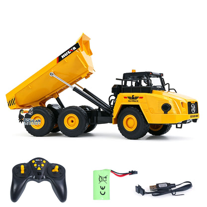 TOUCAN RC HOBBY HUINA 553 1/16 Half Metal Electric Remote Control Dump Truck RC Construction Vehicle Tipper Lights Sounds Effect RTR Model