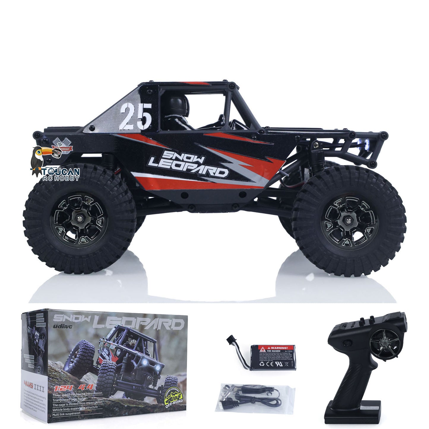 UdiRC UCX2405PRO 1/24 2.4G 4WD RC Rock Crawler Brushless Motor ESC Radio Controlled Off-Road Vehicles RTR Model Car Toys Battery