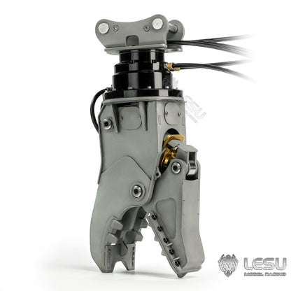 LESU 1/14 Metal Crusher Plier C0038/Orange Peel Grab C0039 for RC Hydraulic Digger Aoue ET30H ET26L PC360 AC360 R945 SK500 Remote Control Excavator BA-B0002 B0012 A0006 DIY Model