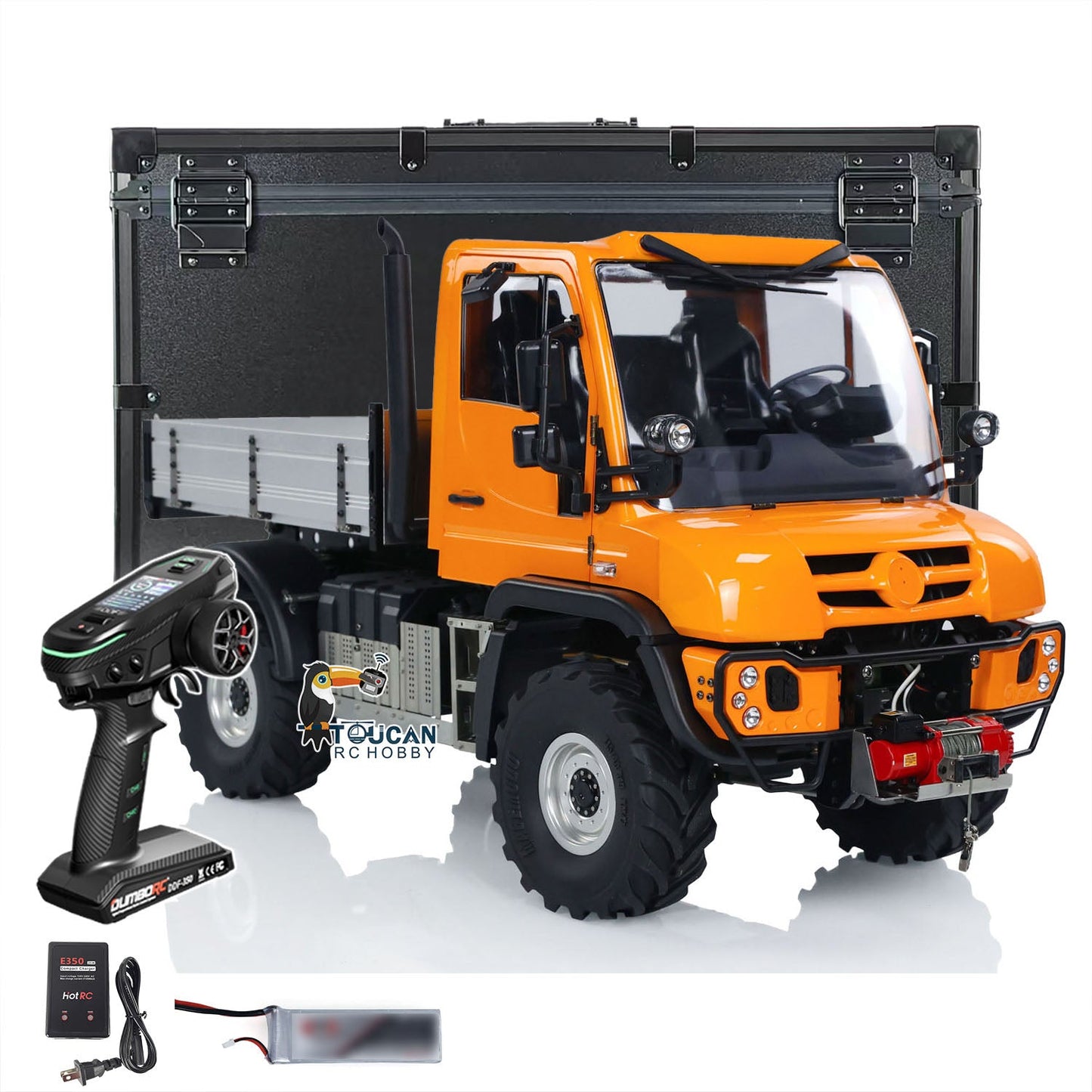 UNI U423 1/10 RC Rock Crawler Car RTR 4X4 4WD Remote Control Off-road Vehicles Metal Axles Bucket Light Sound DDF350 Radio Battery