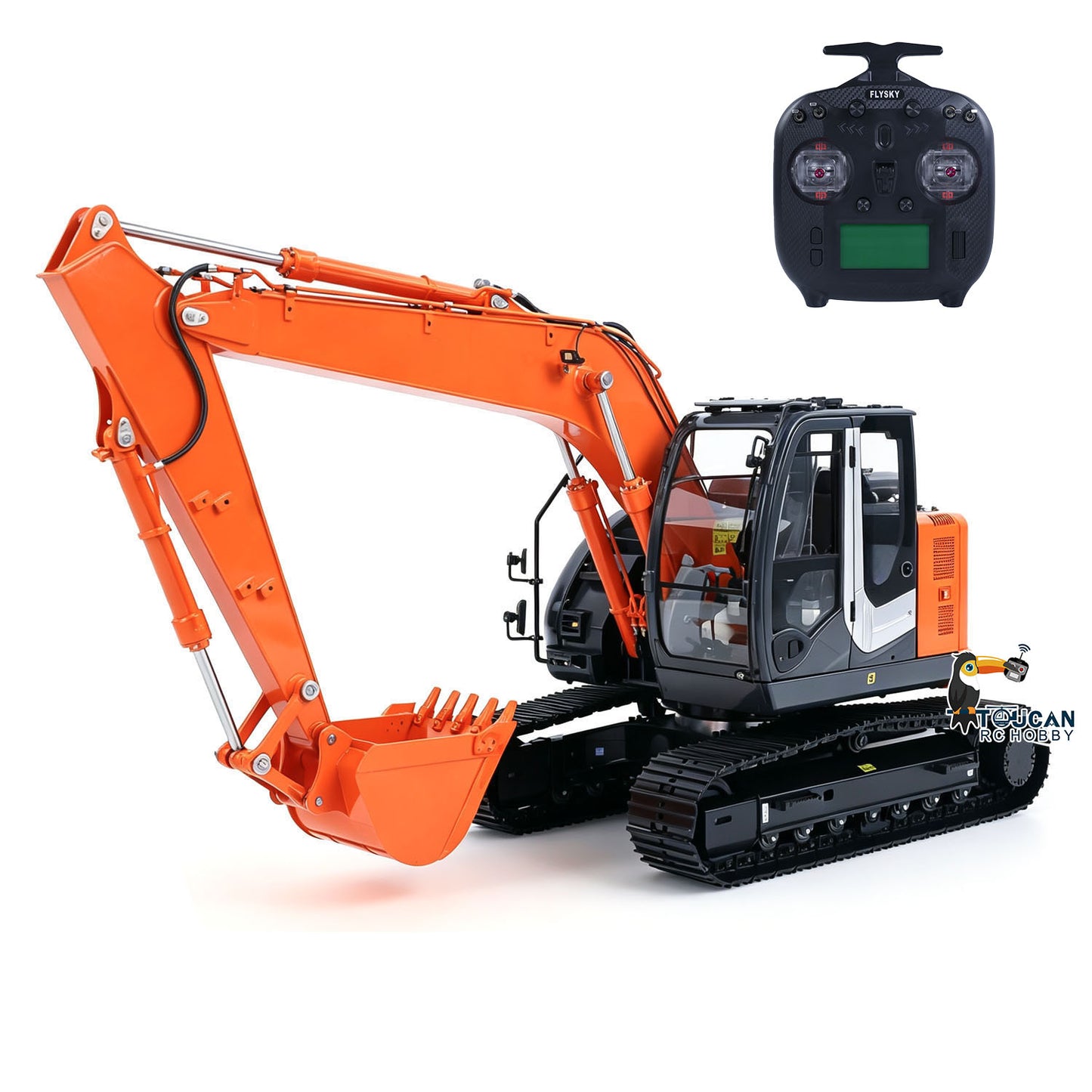 TOUCAN RC HOBBY SFROG ZX135US LITE Metal Digger 1/14 RC Hydraulic Excavator 3CH Valve 3.5-4MPA Pump Manual Quick Coupler ST8 Radio Light Sound