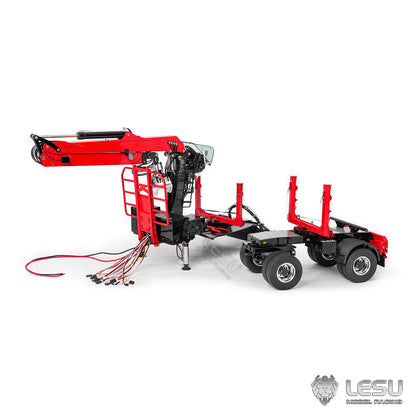 TOUCAN RC HOBBY LIMITED-TIME SALE LESU A0052 1/14 Metal Hydraulic RC Timber Transport Truck Mounting Base with 8CH Reversing Valve Grapple 360 Degree Crane 2Axles Trailer
