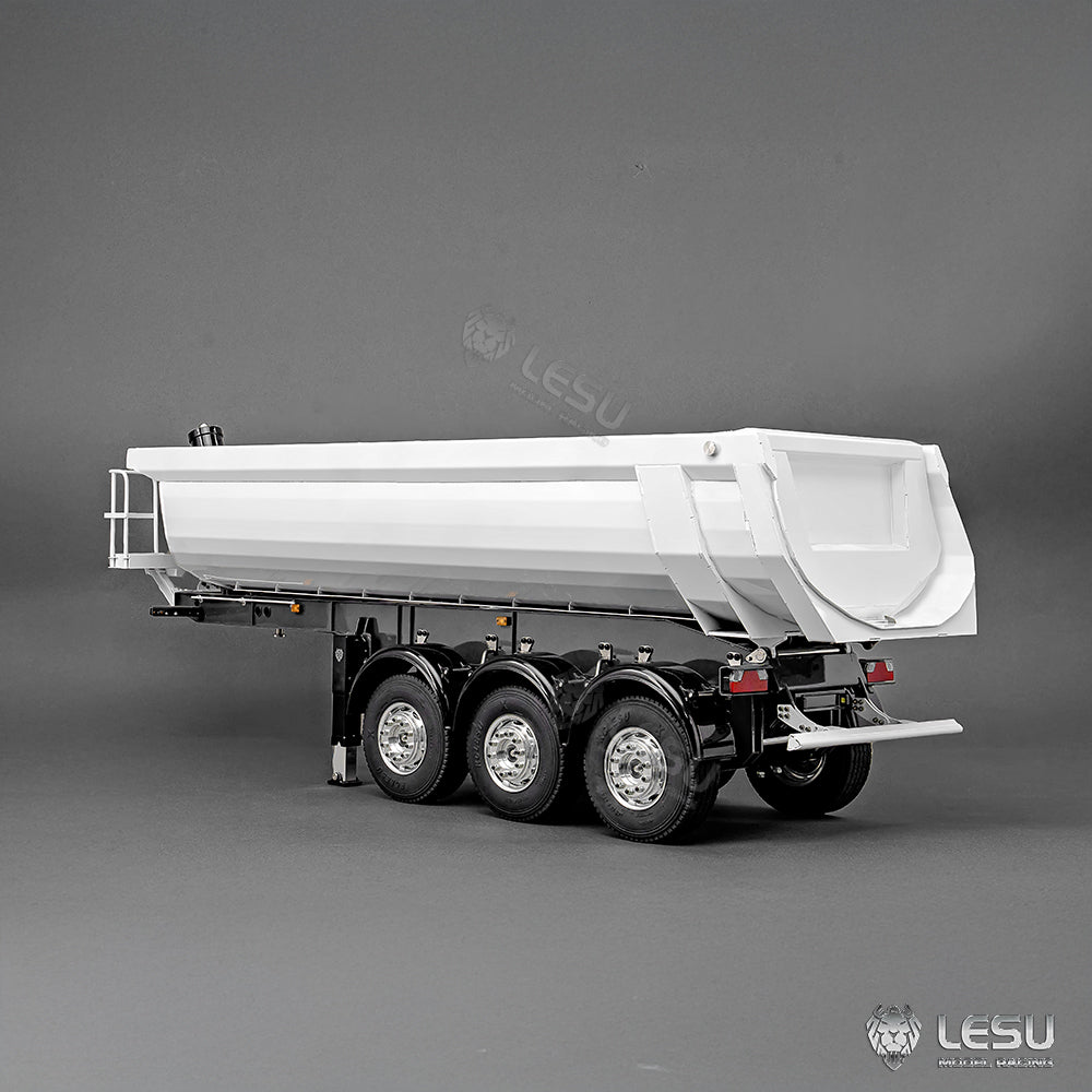 3Axles LESU Metal 1/14 RC Hydraulic Dump Trailer for DIY TAMIYA Tractor Truck Radio Controlled Lorry Car Vehicle R620 770S FH16