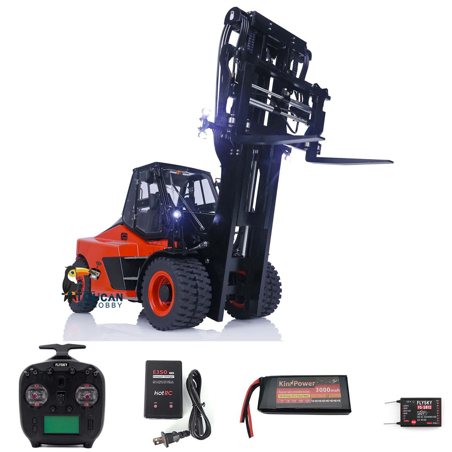 LESU 1/14 RTR Hydraulic RC forklift Aoue-LD160S for Truck Painted Assembled Model W/ Openable Door Sound Light System