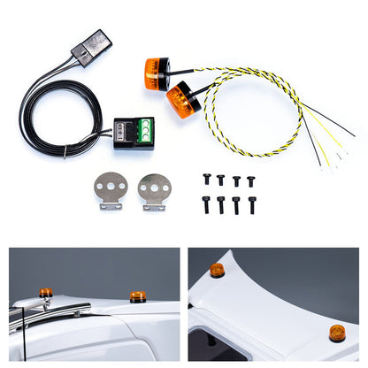 360 Rotating Light 5V LED Warning Lamp for 1/14 DIY TAMIYA RC Tractor Truck Model Digger Dumper Construction Vehicle Lorry Car