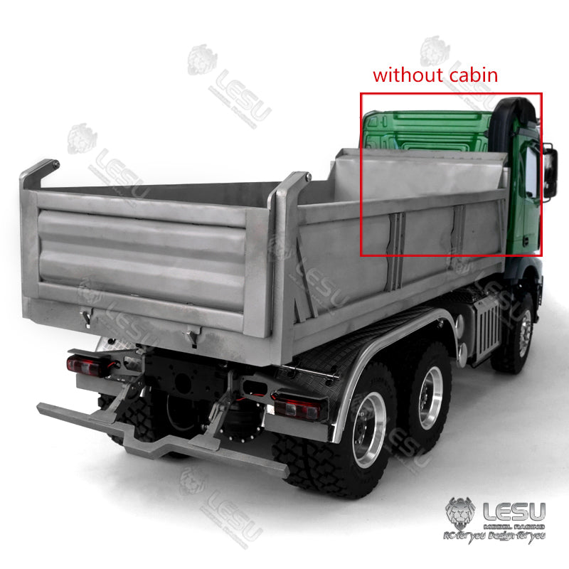 BEST SELLING LESU 1/14 3363 3348 6*6 RC Dump Truck Hydraulic System Valve Pump Metal Cylinder Motor Bcuket W/O Cabin ESC Servo