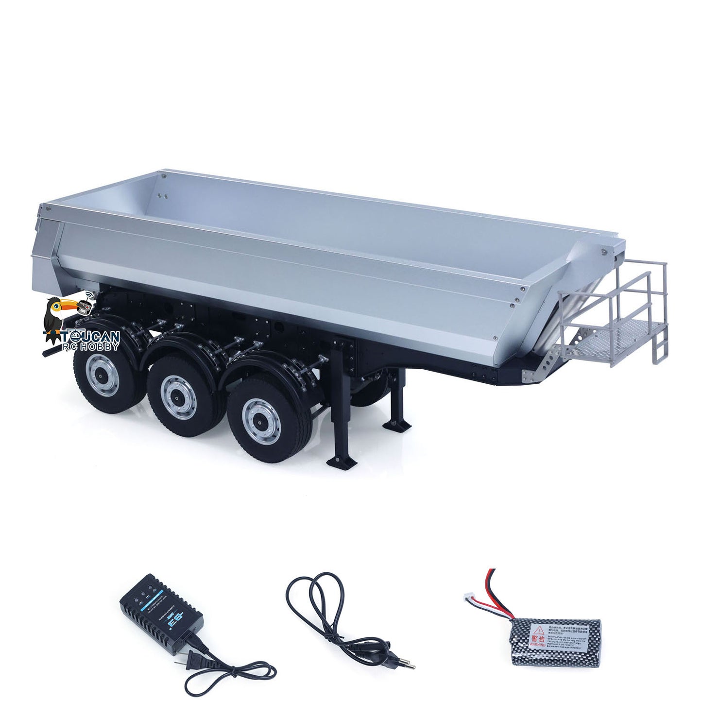 Fast Free Shipping 26.1Inches KABOLITE 1/14 Metal Radio Control Semi Trailer Dumper Electric Lifting for RC Tractor Truck 770S Light Support Leg