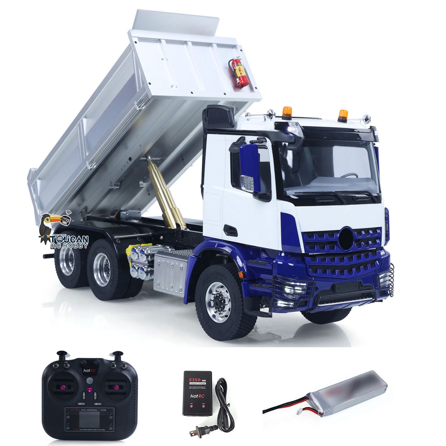 6X6 Metal Chassis RTR 1/14 Radio Controlled Hydraulic Tipper RC Dump Truck NO Lock Light Sound Radio Battery Construction Car