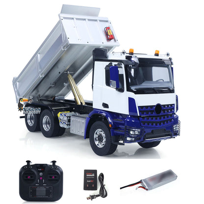 6X6 Metal Chassis RTR 1/14 Radio Controlled Hydraulic Tipper RC Dump Truck NO Lock Light Sound Radio Battery Construction Car