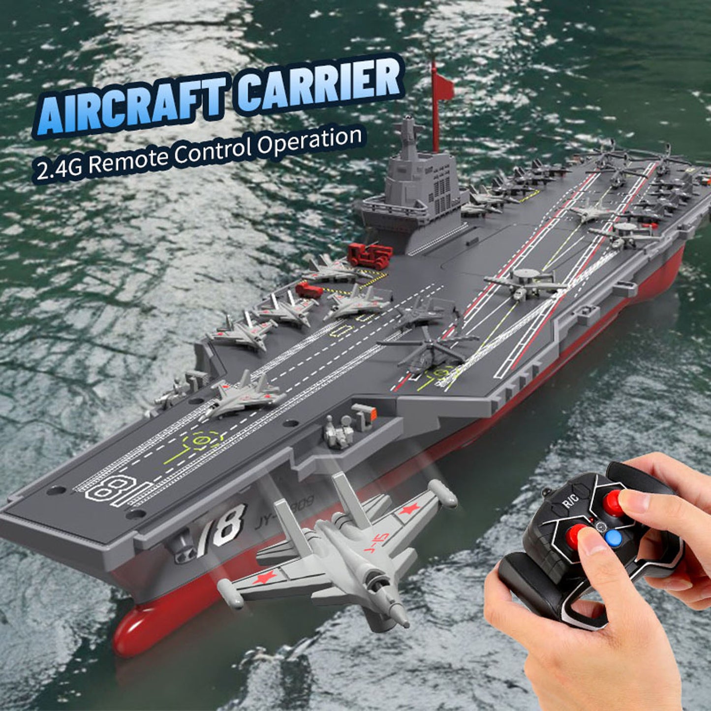 In Stock 2.4GHz RC High Speed Boat Remote Control Aircraft Carrier Warship S19 Electric Water Toys RTR Battery Dual Motor USB Charge