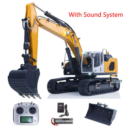 1/14 Metal R945 RC Hydraulic Excavator RTR Radio Controlled Digger DIY Model Construction Vehicles Sound Light 800*265*240mm