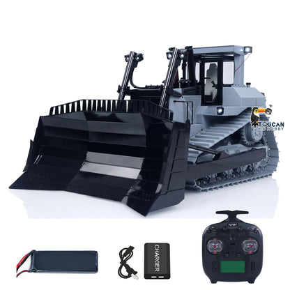TOUCAN RC HOBBY JDModel 98Ultra 1/14 RC Metal Bulldozer 4CH Valve Hydraulic Construction Vehicle FlySky ST8 Radio Controller Sound Light System for Hobby Collectors
