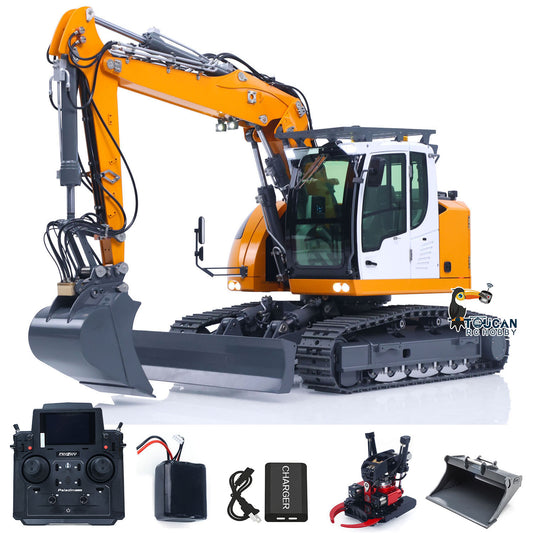 TOUCAN RC HOBBY CUT RC Hobby LR914 PRO MAX Metal 1/14 RC Hydraulic Excavator RC Digger Wrist Quick Coupler Bucket 8ways Valve PL18EV LITE Sound Radio Battery