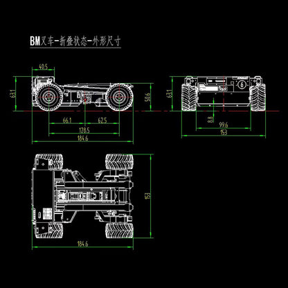TOUCAN RC HOBBY SFROG BM214 1/14 RTR Metal RC Hydraulic Foldable Forklift 5-Way Valve FrSky X14 Controller Light Sound Storage Box for Model Collectors
