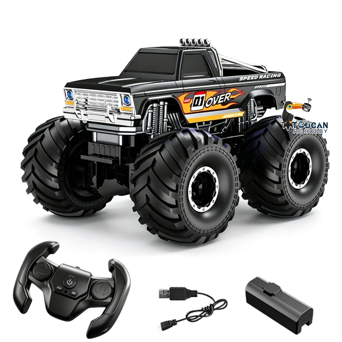 TOUCAN RC HOBBY JJRC Q245 1/20 4WD Plastic Radio Control Off Road Vehicle Remote Control Waterproof Stunt Car All Terrain Amphibious Vehicle