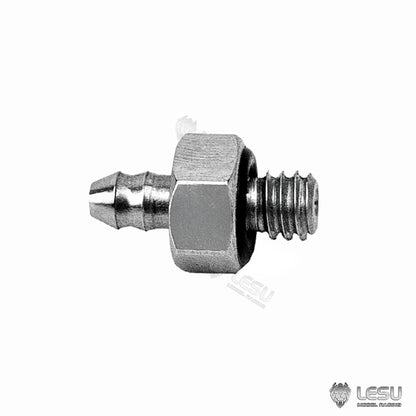 LESU Metal Straight/Curved M3 M2 Nozzle M3 Oil Nozzle Plug for 1/14 RC Hydraulic Construction Vehicle Dumper Truck DIY Model
