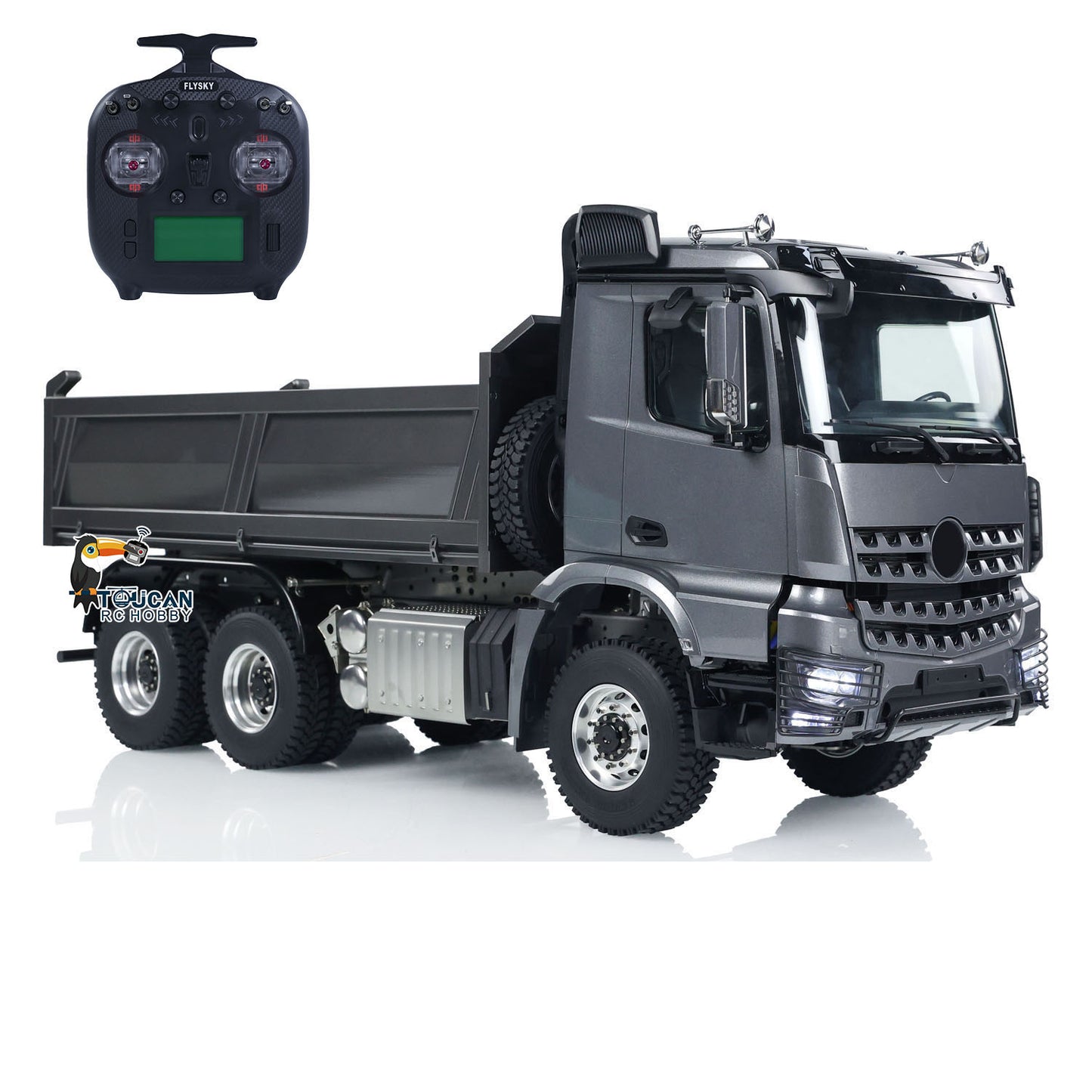 Metal 1:14 Hydraulic RC Dump Truck 3363 6x6 Remote Control Tipper Car Sound Light System Bucket Hopper Lifting Emulated Model