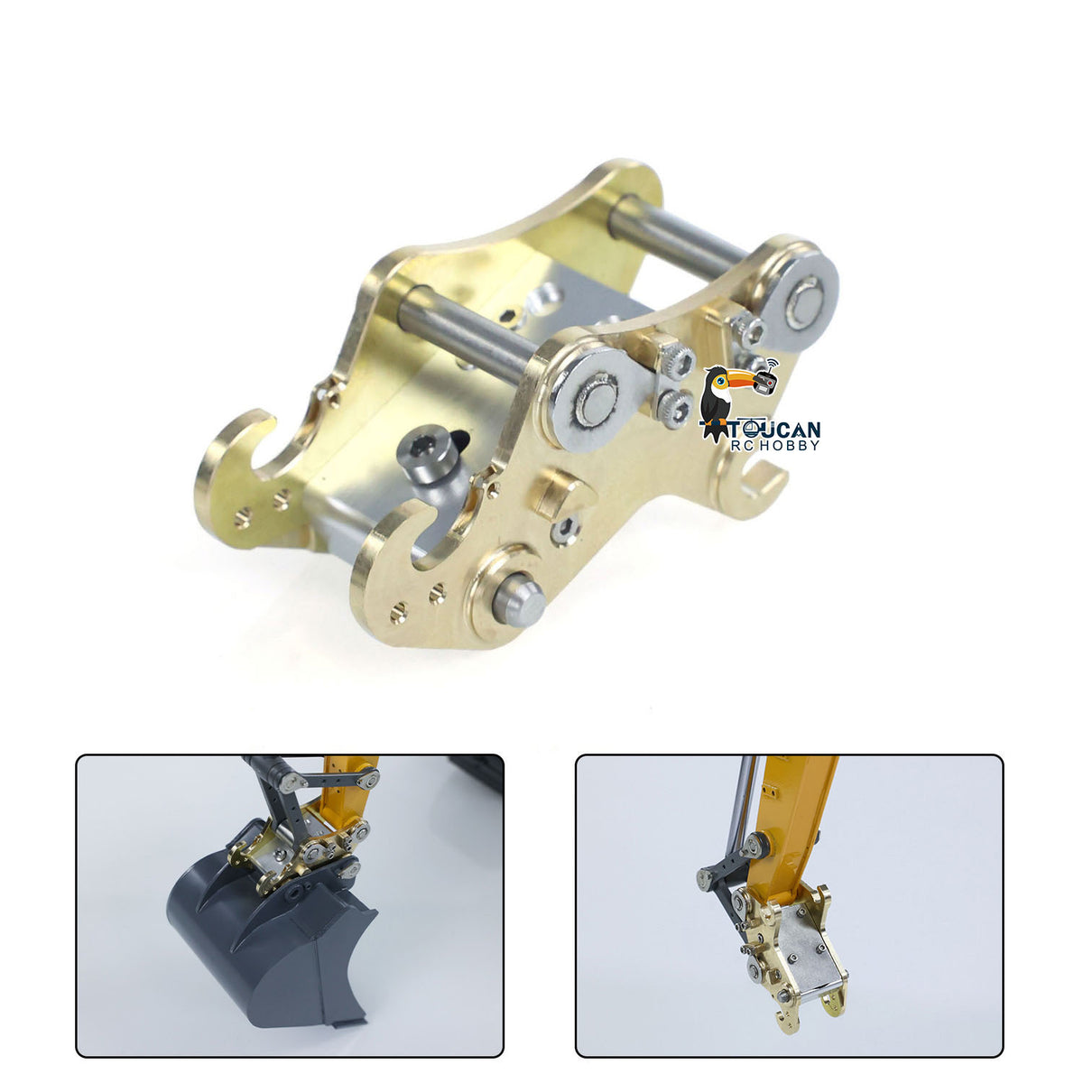 TOUCAN RC HOBBY JDM-208 R920 1/14 Metal RC Hydraulic Excavator RTR CNC Stainless Steel Arms Brushless Motors Micron-precision Proportional Valve Integrated Pump Station FlySky ST8 Controller Light