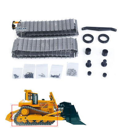 JDModel Metal Dozer Blade Fuel Tank Tracks for 1/14 JDM-98 DXR2 RC Hydraulic Bulldozer DIY Model for Construction Vehicle Enthusiast