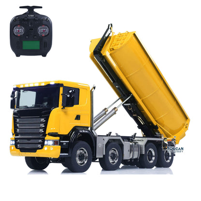 TOUCAN RC HOBBY LXY 1/14 Hydraulic RC Roll On Off Dump Truck 8x8 3Speed Gearbox Remote Control Full Tipper 770S Axle Locks Metal Shafts
