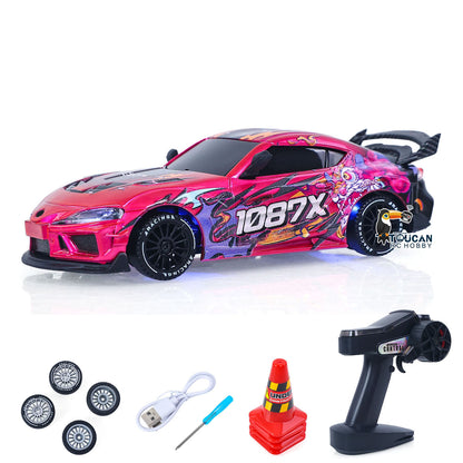 10KM/H JXC SP4301 1/43 Remote Control Drifting Car AWD RC Vehicle Model RTR Light System Motor 9A ESC Servo Battery No Sounds