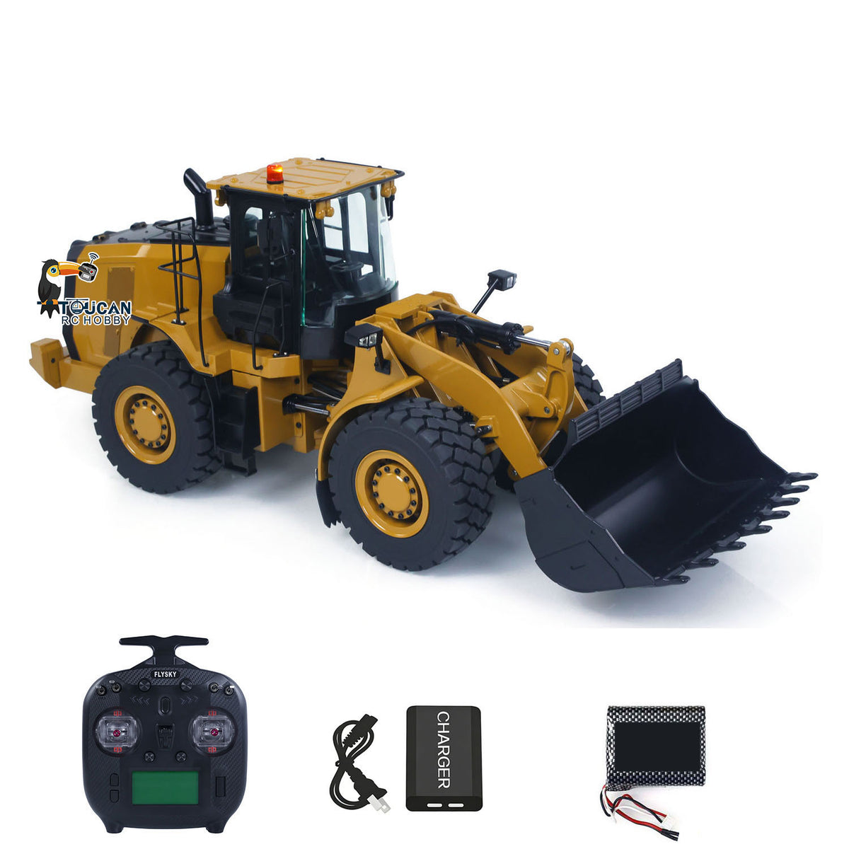 In Stock TOUCAN RC HOBBY K966 KABOLITE 2.4Ghz 1/16 Hydraulic RC Loader 966 Car 7500mAh Battery 8 Channels Radio Control Good Hydraulic Valve Pump Wheel