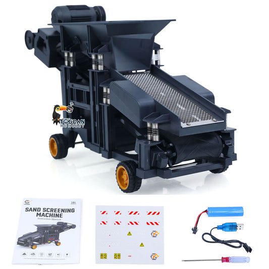 TOUCAN RC HOBBY Yi Gong RTR 1/50 Electric Remote Control Vibrating Sand Sieve Machine RC Construction Vehicle Finished Model Battery USB Charging Cable