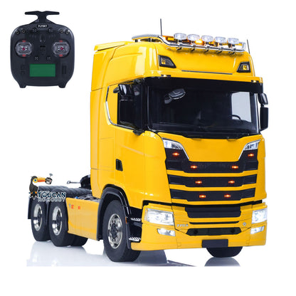 770S 1/14 6X6 RC Tractor Truck Liftable Rear Axle Wheel Hub Reduction Differential Locks Hobbywing ESC Flysky ST8 Light System