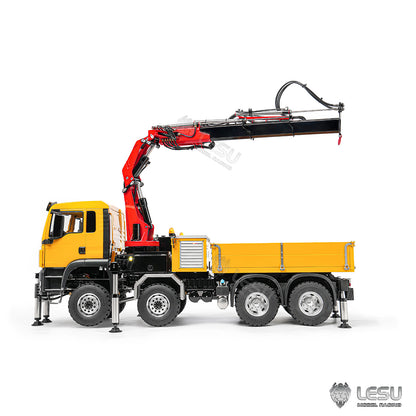 LESU 3363 1/14 8X8/6X6 Metal RC Hydraulic Crane Truck Axles Differential Locks 7CH Valve 6 Outriggers 3-speed Gearbox Light Sound for Adult