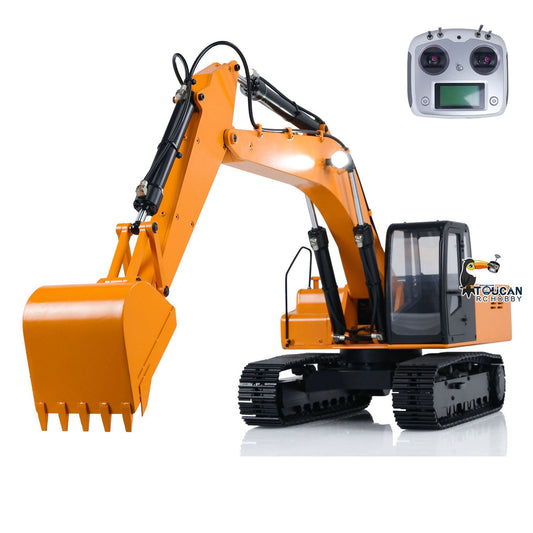 US Stock JDMODEL 1/12 Hydraulic Excavator 4200XL Assembled Tripper Bucket RC Hobby Grade Truck Pump Tube Tracks Radio W/O Battery Sound