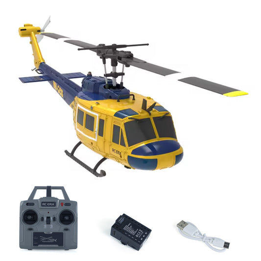 US Stock 1/48 RC Simulation Helicopter Model C032 UH-1 Remote Control Stunt Aircraft One Click 3D Flip Optical Flow Positioning Gift Toy