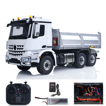 Fast Free Shipping 2Speed 3348 Metal Chassis 1/14 RTR RC Hydraulic Dumper Remote Control Tipper Model NO Lock Differential Axle Light Sound Battery