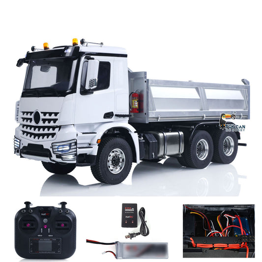 Fast Free Shipping 2Speed 3348 Metal Chassis 1/14 RTR RC Hydraulic Dumper Remote Control Tipper Model NO Lock Differential Axle Light Sound Battery