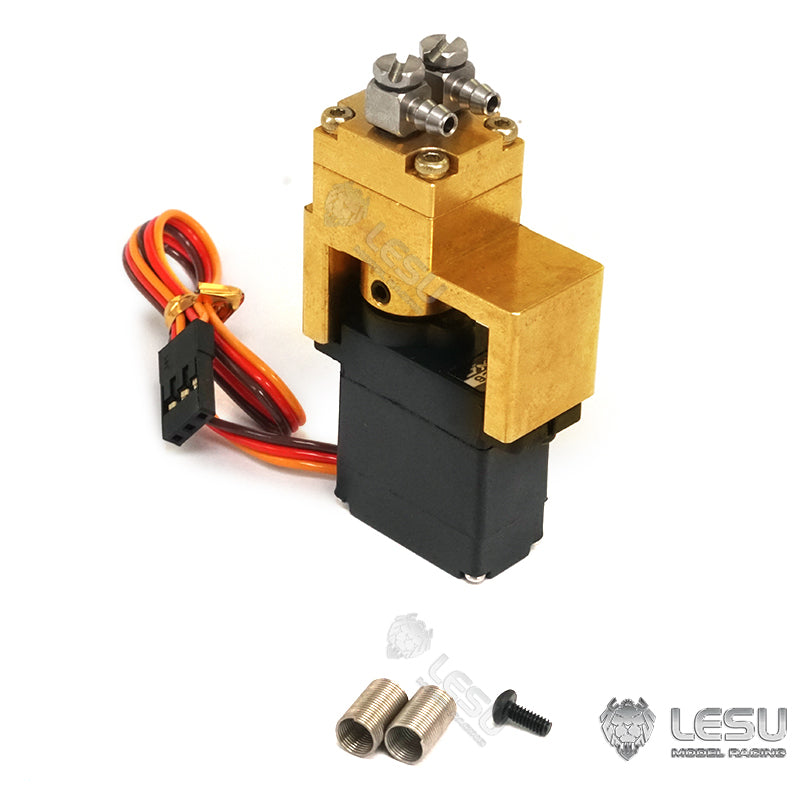 LESU Metal Hydraulic Switch Valve 1524/Lock Valve 1538 comes with 1PC Servo for 1/14 RC Excavator Loader Bulldozer Remote Control Construction Vehicles Trucks DIY Model