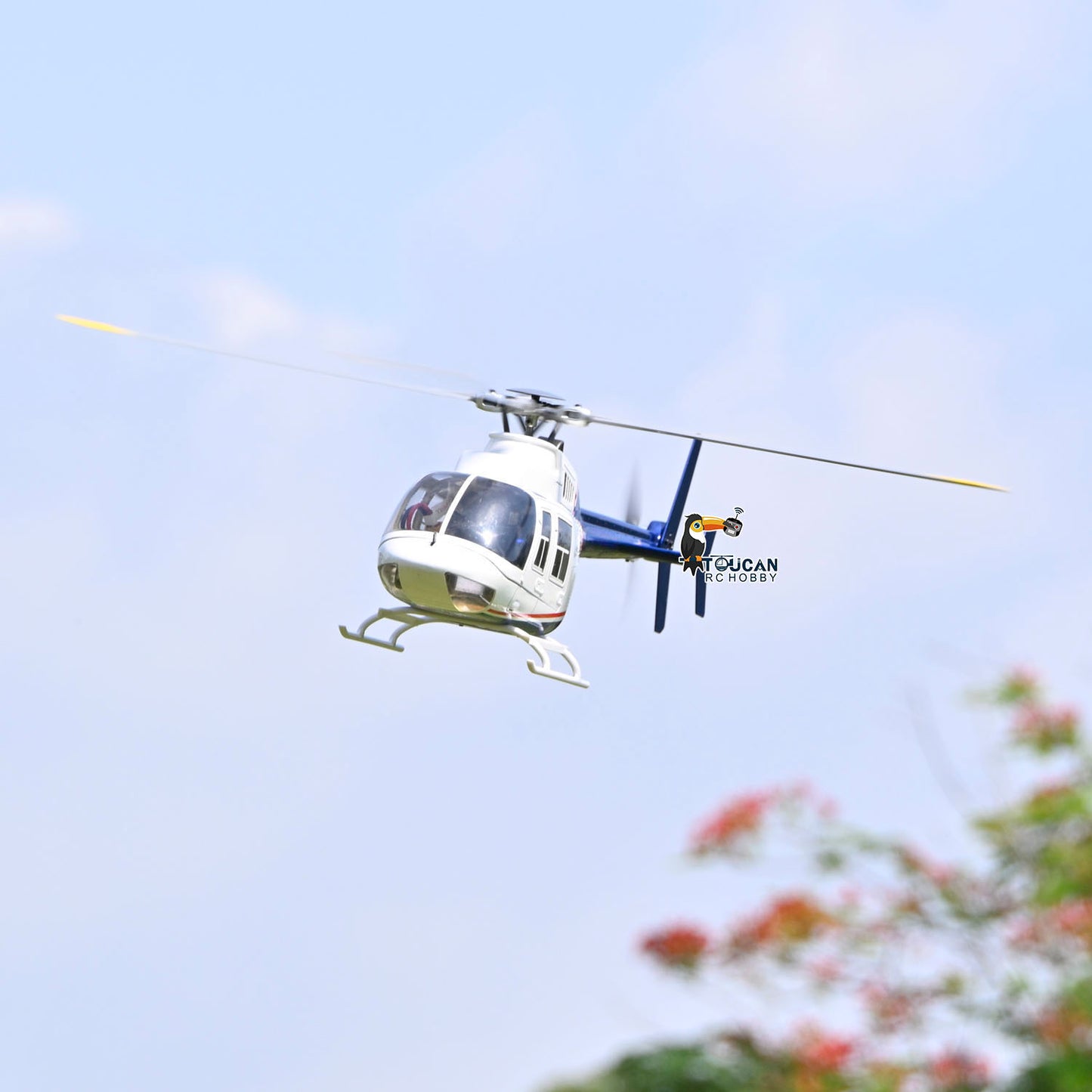 FLYWING Bell 407 Remote Control Helicopter 470 Class Model Plane One Click Return Brushless Motor RTR Flysky I6S Radio Battery