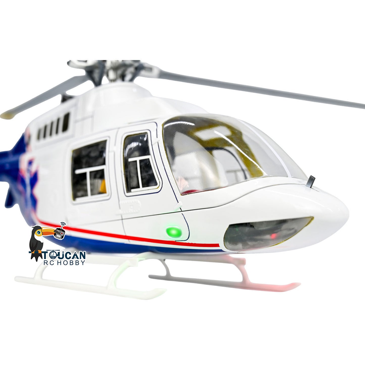 FLYWING Bell 407 Remote Control Helicopter 470 Class Model Plane One Click Return Brushless Motor RTR Flysky I6S Radio Battery