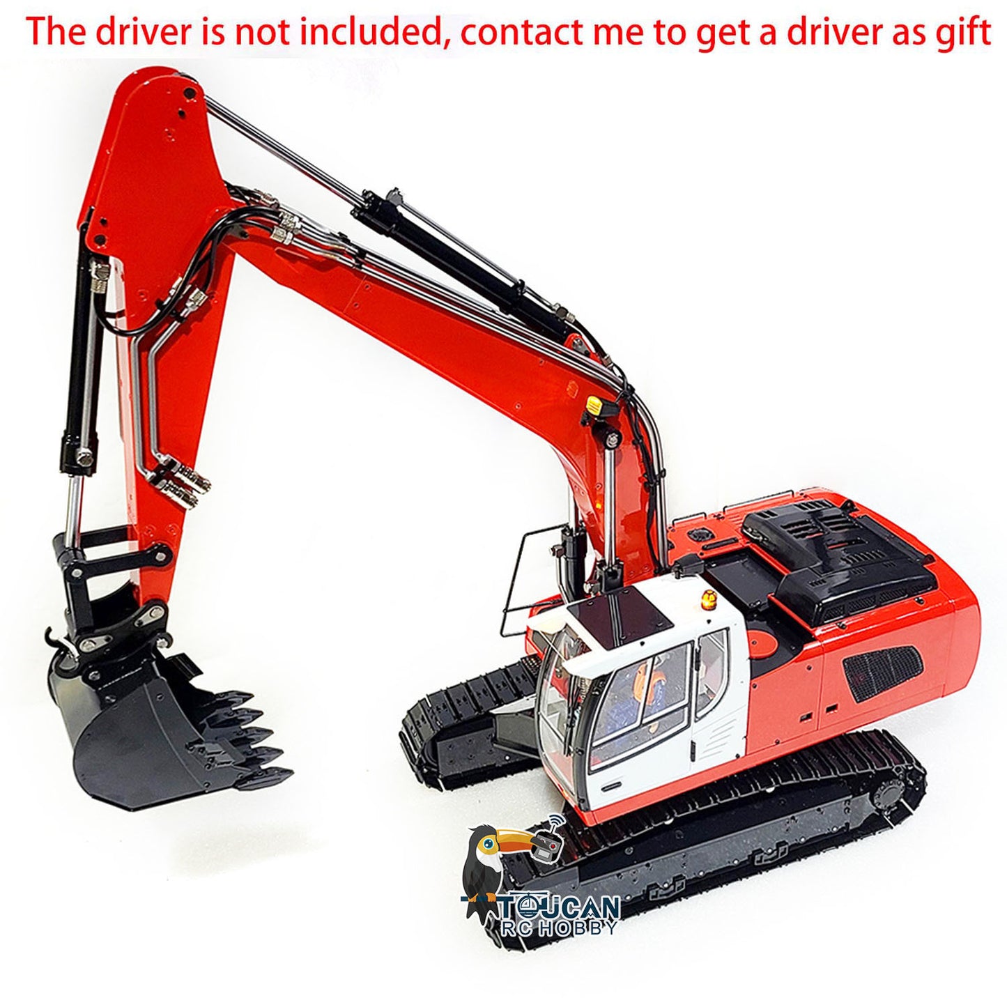 MTMODEL Metal Remote Control Tracked Digging Vehicle 1/14 2 Arms 946 RC Hydraulic Excavator Ripper Tiltable Bucket Grab Model