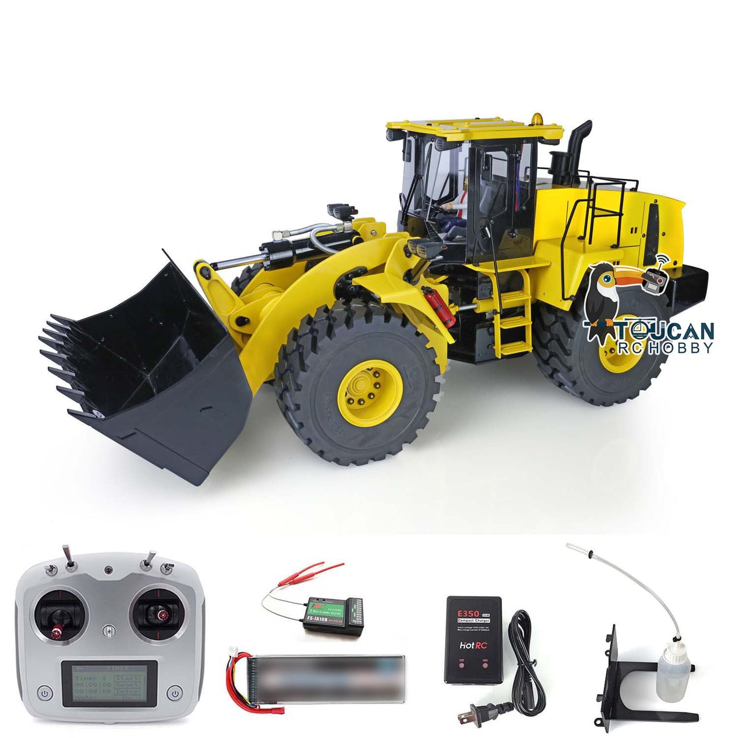 Fast Free Shipping XDRC 1/14 Scale Metal WA470 RC Hydraulic Loader 980L Ready to Run Earth Mover W/ Lights Sound Battery