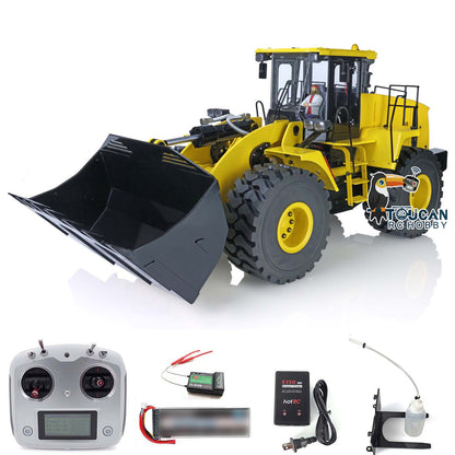 Metal 1/14 Scale WA470 RC Hydraulic Loader 980L Ready to Run XDRC Construction Vehicle Lights Sound Battery