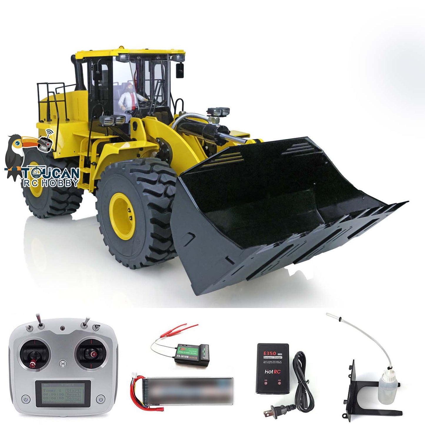 Fast Free Shipping XDRC 1/14 Scale Metal WA470 RC Hydraulic Loader 980L Ready to Run Earth Mover W/ Lights Sound Battery