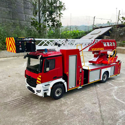 2Speed 1/14 4*4 Metal Chassis Electric Remote Control Lift Ladder Fire Truck RC Model Vehicle ST8 Radio No Battery Charger
