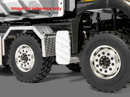 LIMITED-TIME SALE IN Stock LESU Z0098 1/14 Metal Hydraulic Roll On Off Dump Truck 8x8 Folding Hooklift Engineering vehicle with 3Speed Gearbox Differential Lock Sound Light